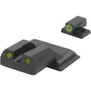 MEPROLIGHT LTD Front & Rear Sights for Smith & Wesson M&P Shield (Green Front & Green Rear Dots)