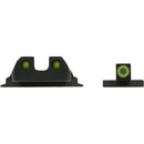 MEPROLIGHT LTD Front & Rear Sights for Smith & Wesson M&P Shield (Green Front & Green Rear Dots)