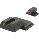 MEPROLIGHT LTD Front & Rear Sights for Smith & Wesson M&P Shield (Orange Front & Green Rear Dots)