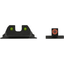 MEPROLIGHT LTD Front & Rear Sights for Smith & Wesson M&P Shield (Orange Front & Green Rear Dots)