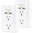 CyberPower 2-Outlet Wall Tap with 2 USB Ports (2-Pack)
