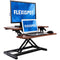 FlexiSpot 28.4" Alcove Sit-Stand Desk Riser with Keyboard Tray (Mahogany)