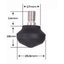 Leofoto 25mm Rubber Feet for Leofoto Tripod (3-Pieces)
