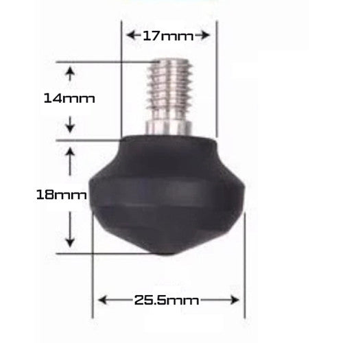Leofoto 25mm Rubber Feet for Leofoto Tripod (3-Pieces)