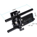 CAMVATE Horizontal Tripod Baseplate with Quick Release Plate & 15mm Rod Clamp