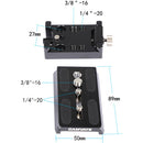 CAMVATE Horizontal Tripod Baseplate with Quick Release Plate & 15mm Rod Clamp