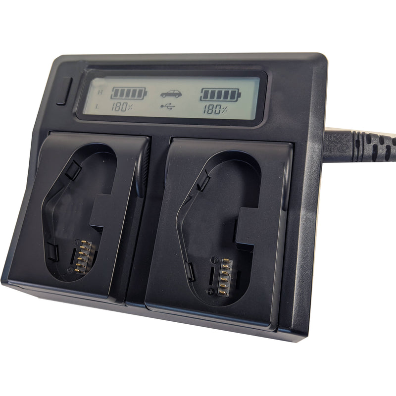 Bescor Dual Bay LCD Charger for LPE-19 Batteries