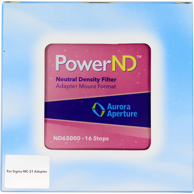 Aurora-Aperture Adapter Mount Format PowerND 4.8 Filter for Sigma MC-21 Lens Mount Adapter (16-Stop)