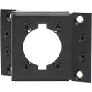 Camplex Punched Angled Aluminum Panel for Neutrik opticalCON and All D-Series Connectors (1 RU, Black)