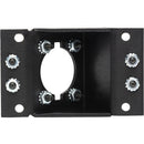 Camplex Punched Angled Aluminum Panel for Neutrik opticalCON and All D-Series Connectors (1 RU, Black)