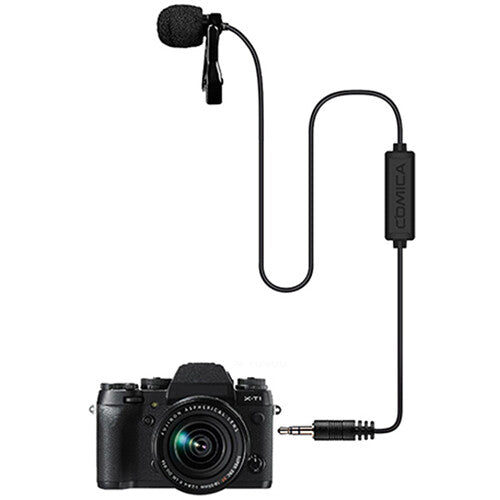 Comica Audio CVM-V01CP Omnidirectional Lavalier Microphone for Mirrorless/DSLR Cameras (14.7' Cable)