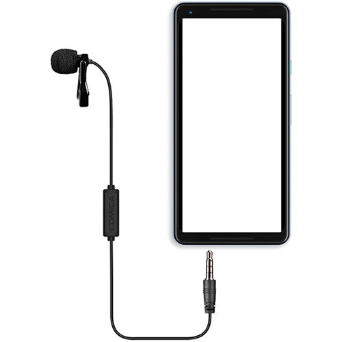 Comica Audio CVM-V01SP Omnidirectional 3.5mm TRRS Lavalier Microphone for Smartphones (14.7' Cable)
