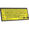 Logickeyboard LargePrint Black-on-Yellow Bluetooth Mini Keyboard (Windows, US English)