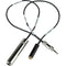 Sescom 3.5mm TRRS to &frac14;" Mic and 3.5mm Headphone Jack Cable (1")