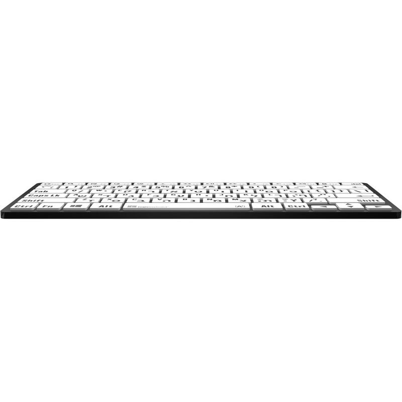 Logickeyboard LargePrint Black-on-White Bluetooth Mini Keyboard (Windows, US English & Hebrew)