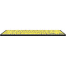 Logickeyboard LargePrint Black-on-Yellow Bluetooth Mini Keyboard (Windows, US English & Hebrew)