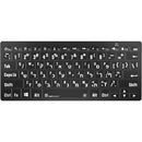 Logickeyboard LargePrint White-on-Black Bluetooth Mini Keyboard (Windows, US English & Hebrew)