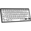 Logickeyboard LargePrint Black-on-White Bluetooth Mini Keyboard (Windows, US English & Hebrew)