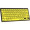Logickeyboard LargePrint Black-on-Yellow Bluetooth Mini Keyboard (Windows, US English & Hebrew)