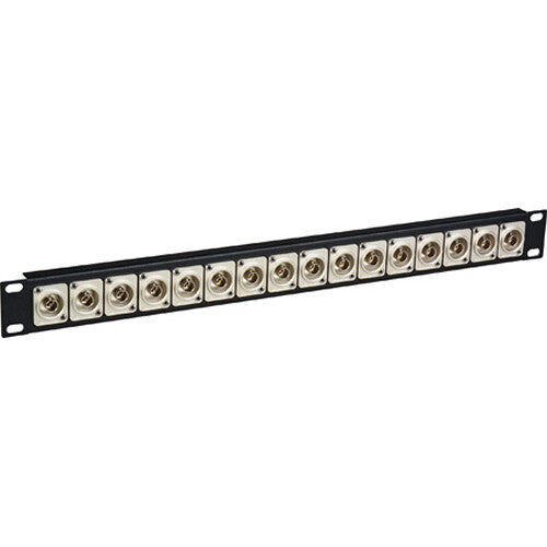 TecNec 4K 12G-SDI Feed-Thru Recessed BNC Patch Panel - 16 Point X 1RU