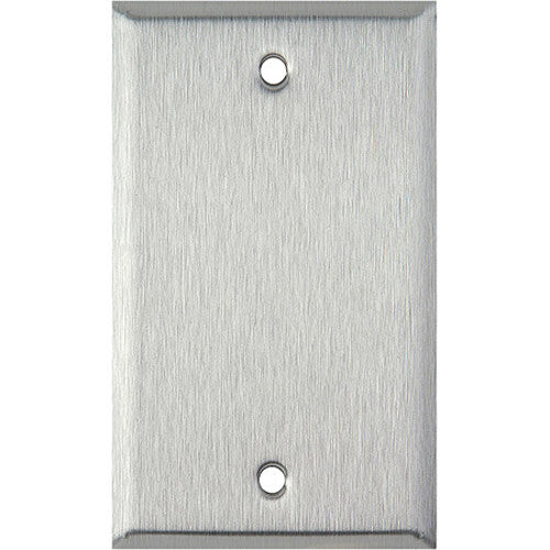 TecNec 1-Gang Blank Wall Plate (Adonized Clear)