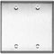 TecNec 2-Gang Blank Wall Plate (Clear Anodized Aluminum)