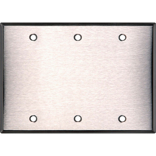 TecNec 3-Gang Blank Wall Plate (Adonized Clear)