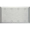 TecNec 4-Gang Blank Wall Plate (Anodized Clear)