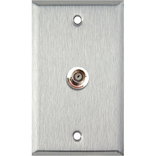 TecNec 1-Gang Wall Plate with 1 BNC Female Connector (Black)