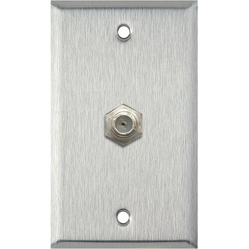 TecNec 1-Gang Wall Plate with RCA Female Connector (Anodized Black)