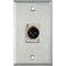 TecNec 1-Gang Wall Plate with 3-Pin XLR Male Connector (Brass)