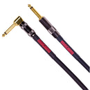 Mogami Overdrive Electric Guitar Cable with Right-Angle to Straight Plugs (3')