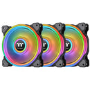 Thermaltake Riing Quad 12 RGB 120mm PWM Radiator Fan TT 3-Pack (Black)