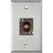 TecNec 1-Gang Wall Plate with Canare 12G-SDI BNC Female Connector (Clear Anodized Aluminum)