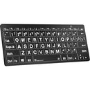 Logickeyboard LargePrint White-on-Black Bluetooth Mini Keyboard (Windows, US English)