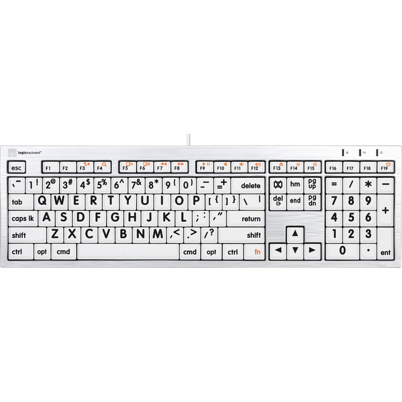 Logickeyboard Large Print ALBA Mac Pro American English Keyboard (Black on White)