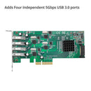 SIIG 4-Port USB 3.0 Type-A PCIe Card