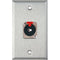 TecNec 1-Gang Wall Plate with Latching 1/4" TRS Connector (Anodized Clear)
