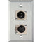 TecNec 1-Gang Wall Plate with with XLR Male & Female Connectors (Stainless Steel)