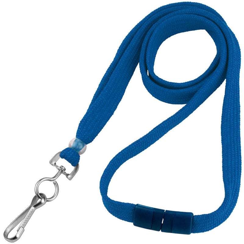 IDP 3/8" Round Braid Breakaway Lanyard (Blue) 100-Pack