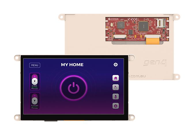 4D SYSTEMS GEN4-ULCD-70DCT-WVA Display Module, 7", TFT LCD Capacitive Touch Screen, 800 x 480 Pixels, 153.84mm x 85.63mm, 4-5.5VDC