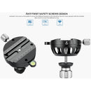 Leofoto YB-100SK Leveling Base with Arca-Type Clamp for 100mm Half Bowl (Low-Profile Mount)