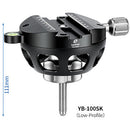Leofoto YB-100SK Leveling Base with Arca-Type Clamp for 100mm Half Bowl (Low-Profile Mount)