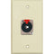 TecNec 1-Gang Wall Plate with Latching 1/4" TRS Connector (Ivory Lexan)