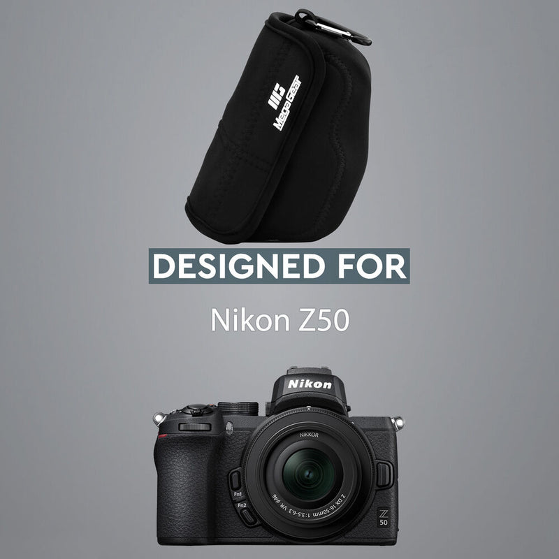 MegaGear Ultralight Neoprene Case for Nikon Z 50 with 16-50mm Lens (Black)