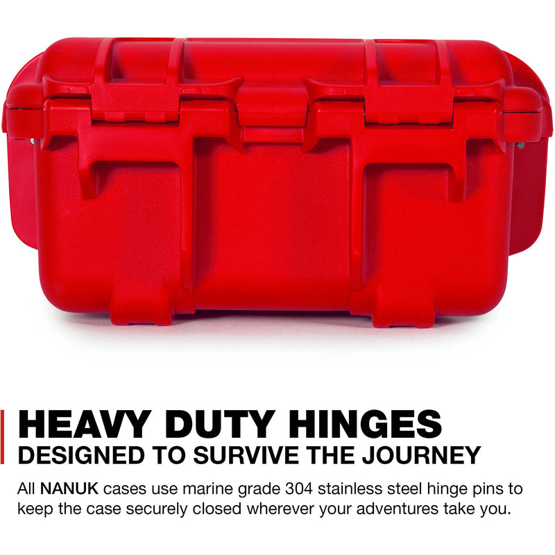 Nanuk 905 Hard Utility Case with Padded Divider Insert (Red)