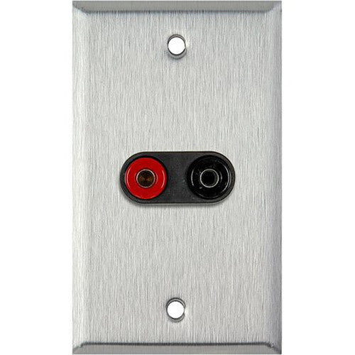 TecNec 1-Gang Wall Plate with Dual Banana Jacks