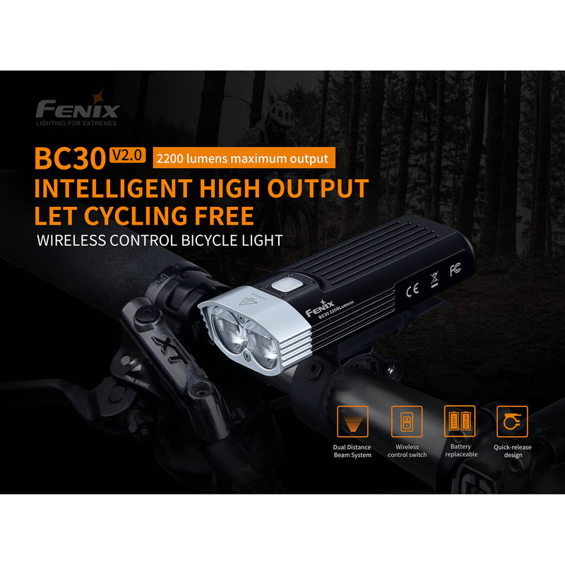 Fenix Flashlight BC30 V2.0 Bike Light (Black)