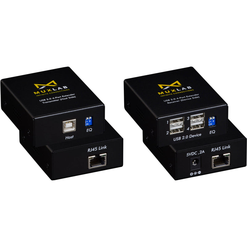 MuxLab 4-Port USB 2.0 Extender Kit (164')