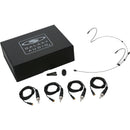 Galaxy Audio HSM4 Dual-Ear Headset Microphone and 4 Cables with 3.5mm Connectors (Black)